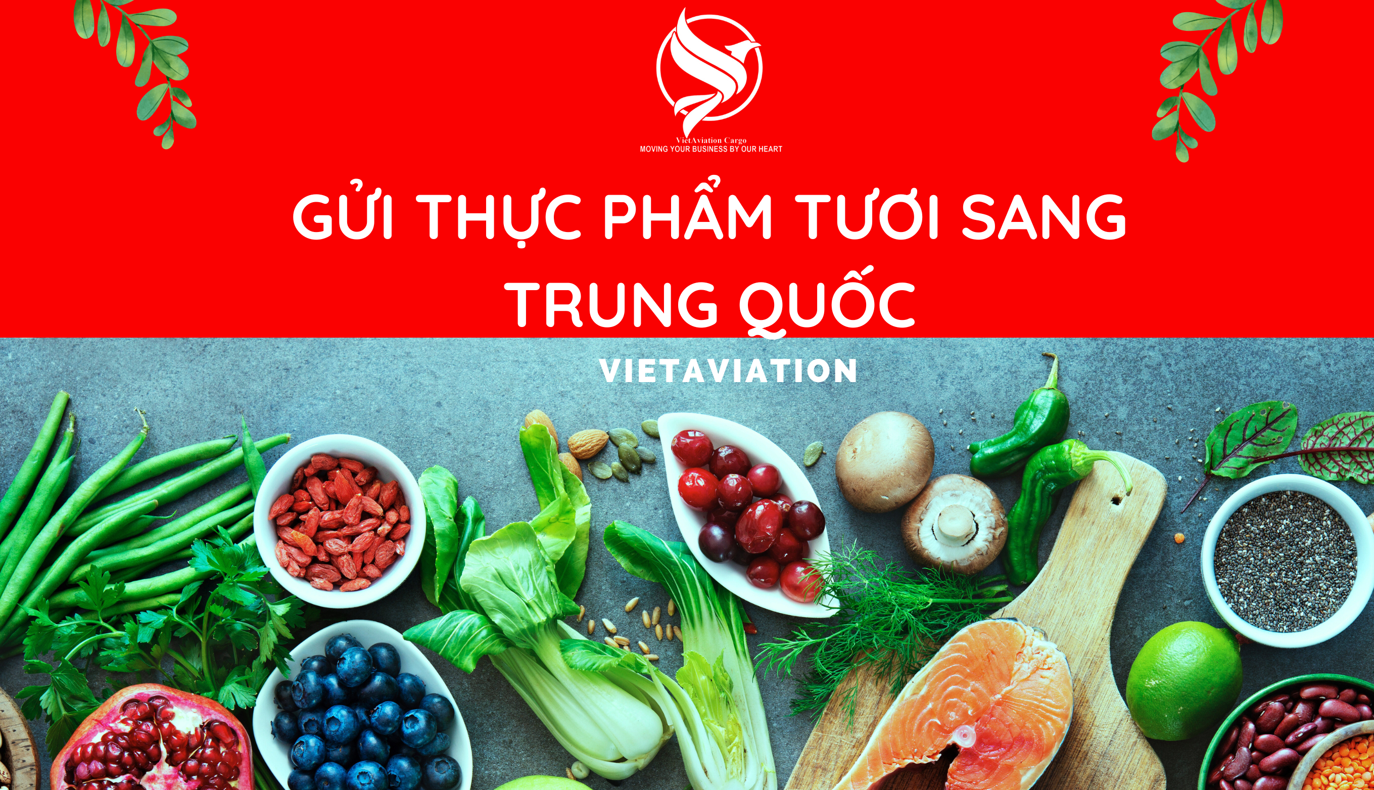 Gửi thực phẩm tươi sang Trung Quốc