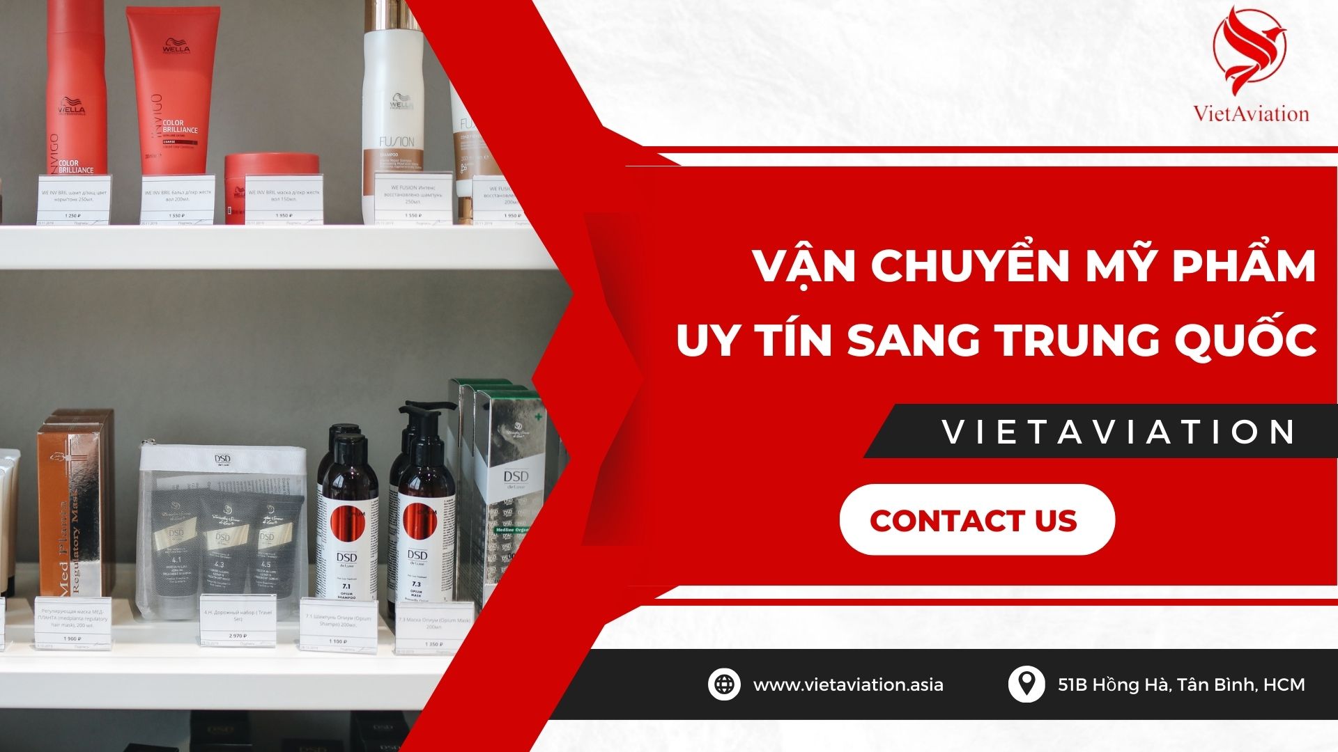 Vận chuyển mỹ phẩm uy tín sang Trung Quốc