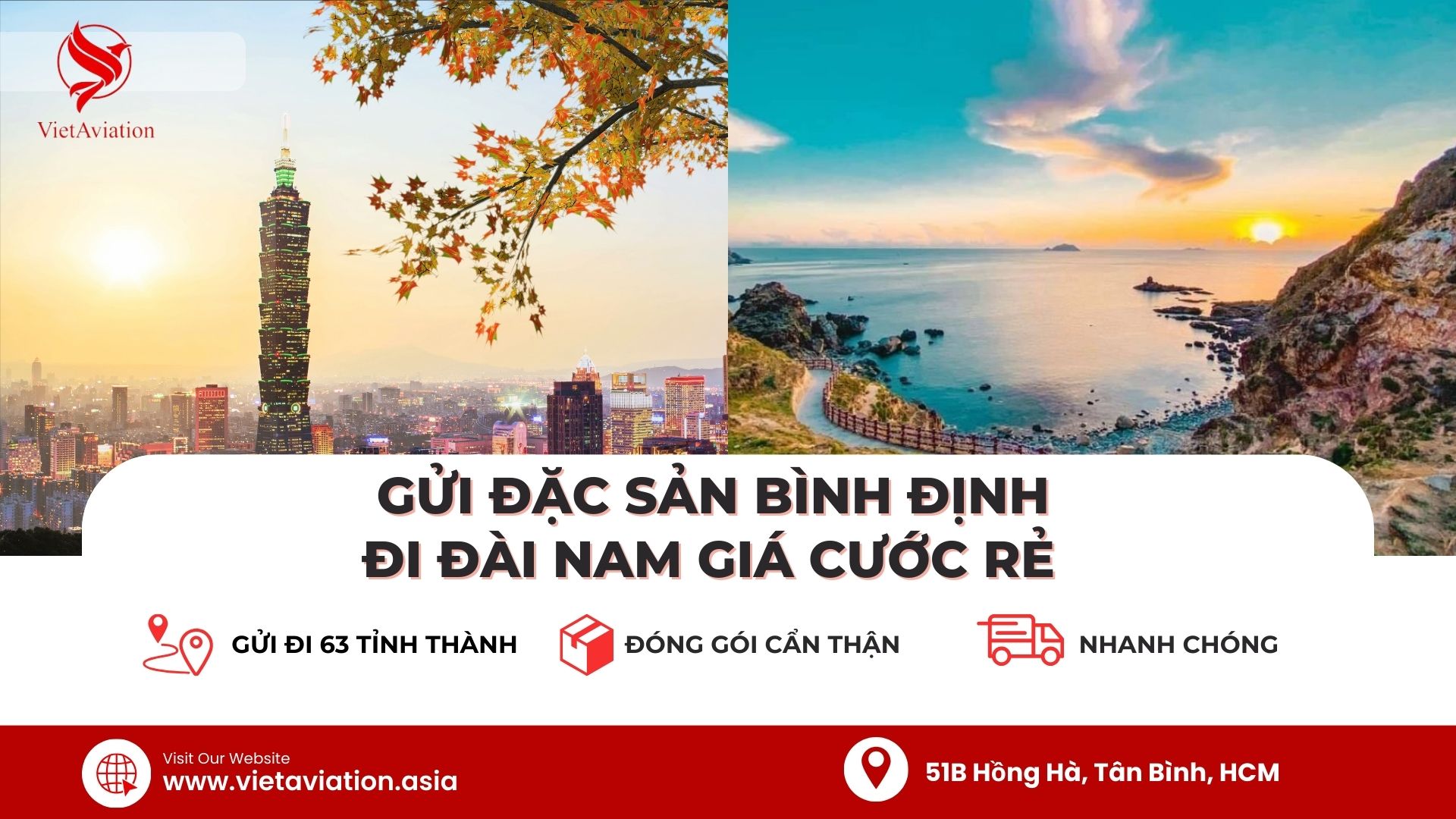 gửi đặc sản Bình Định đi Đài Nam