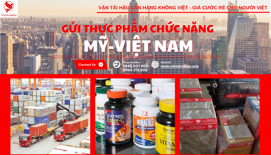 Gửi thực phẩm chức năng từ Mỹ về Việt Nam