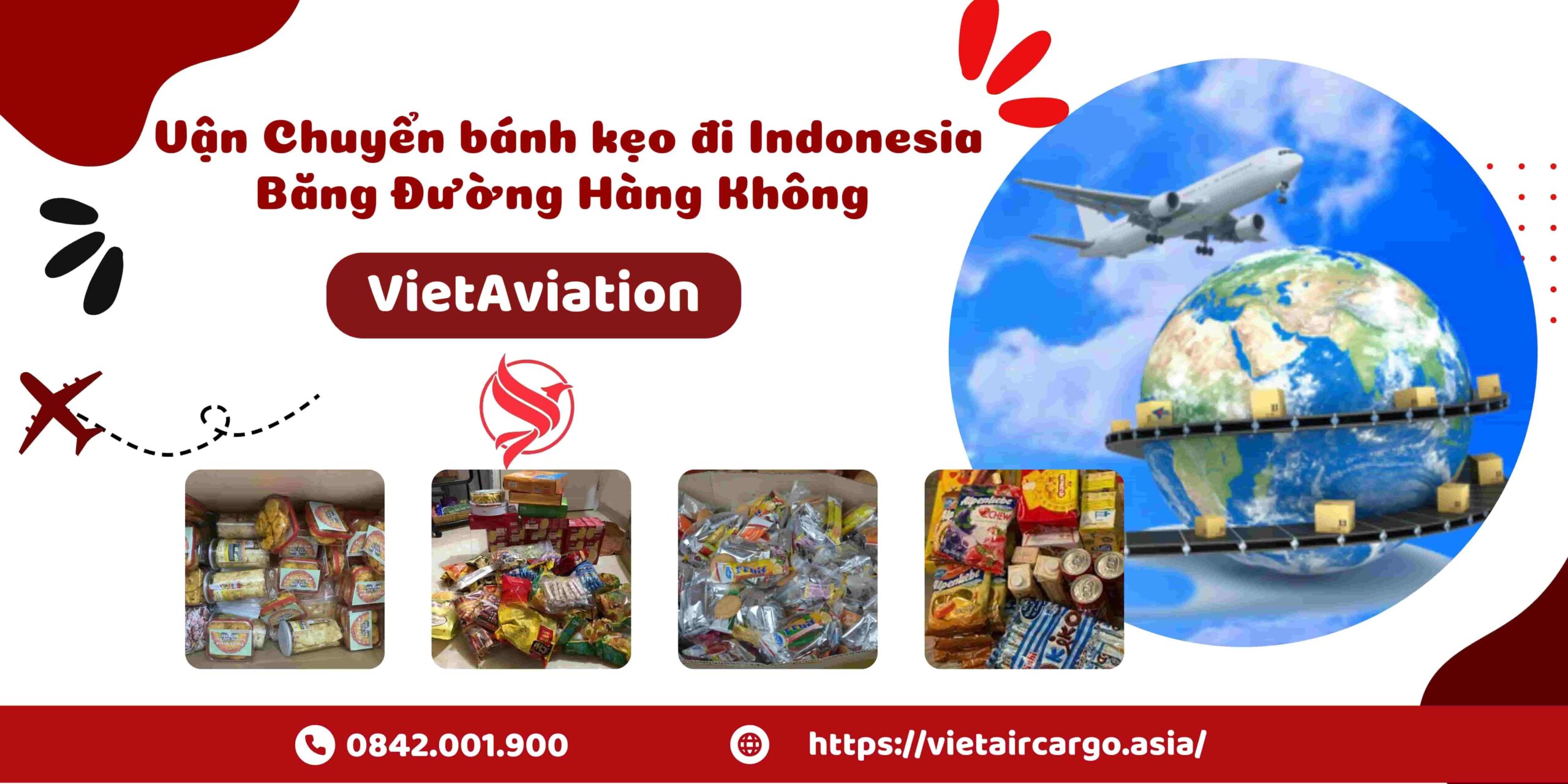 Vận Chuyển bánh kẹo đi Indonesia Bằng Đường Hàng Không