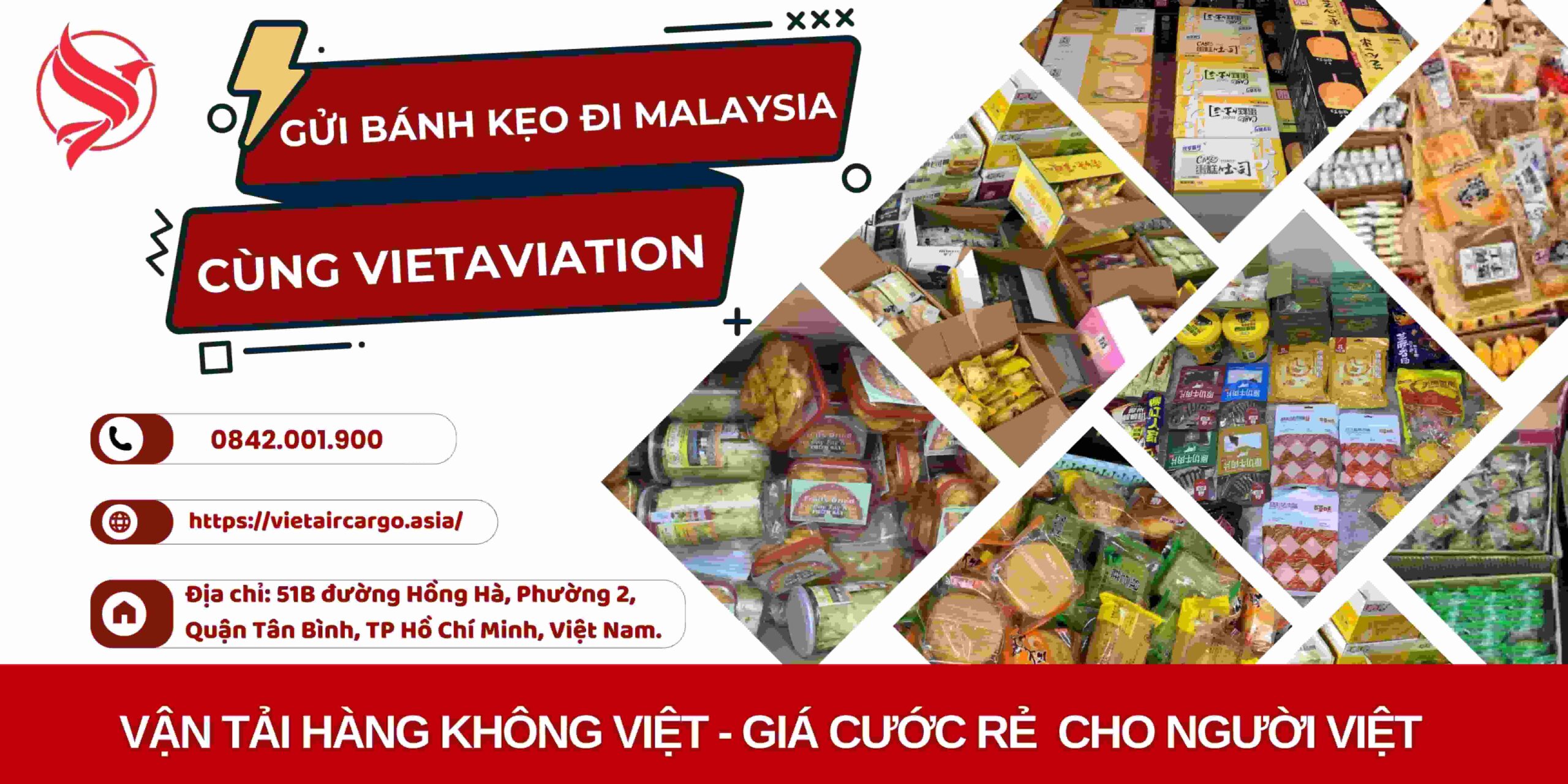 Gửi Bánh Kẹo Đi Malaysia cùng VietAviation