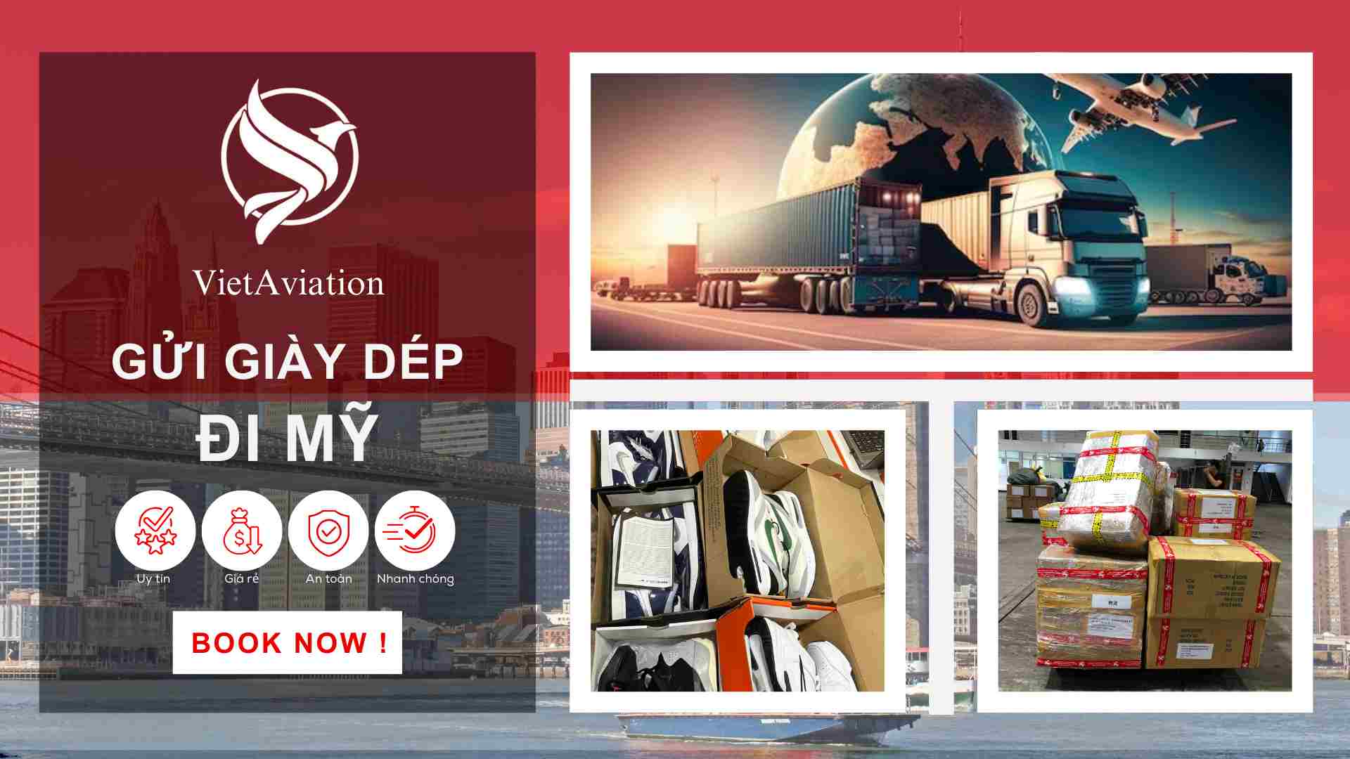 gửi giày dép đi Mỹ