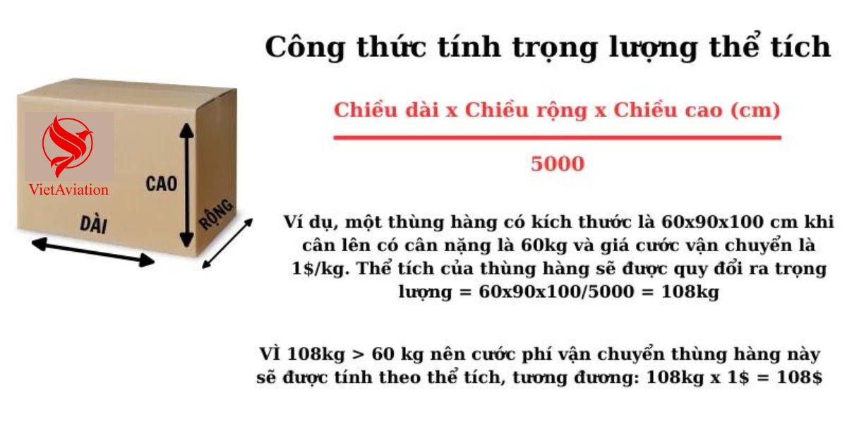 Công thức tính trọng lượng hàng hóa