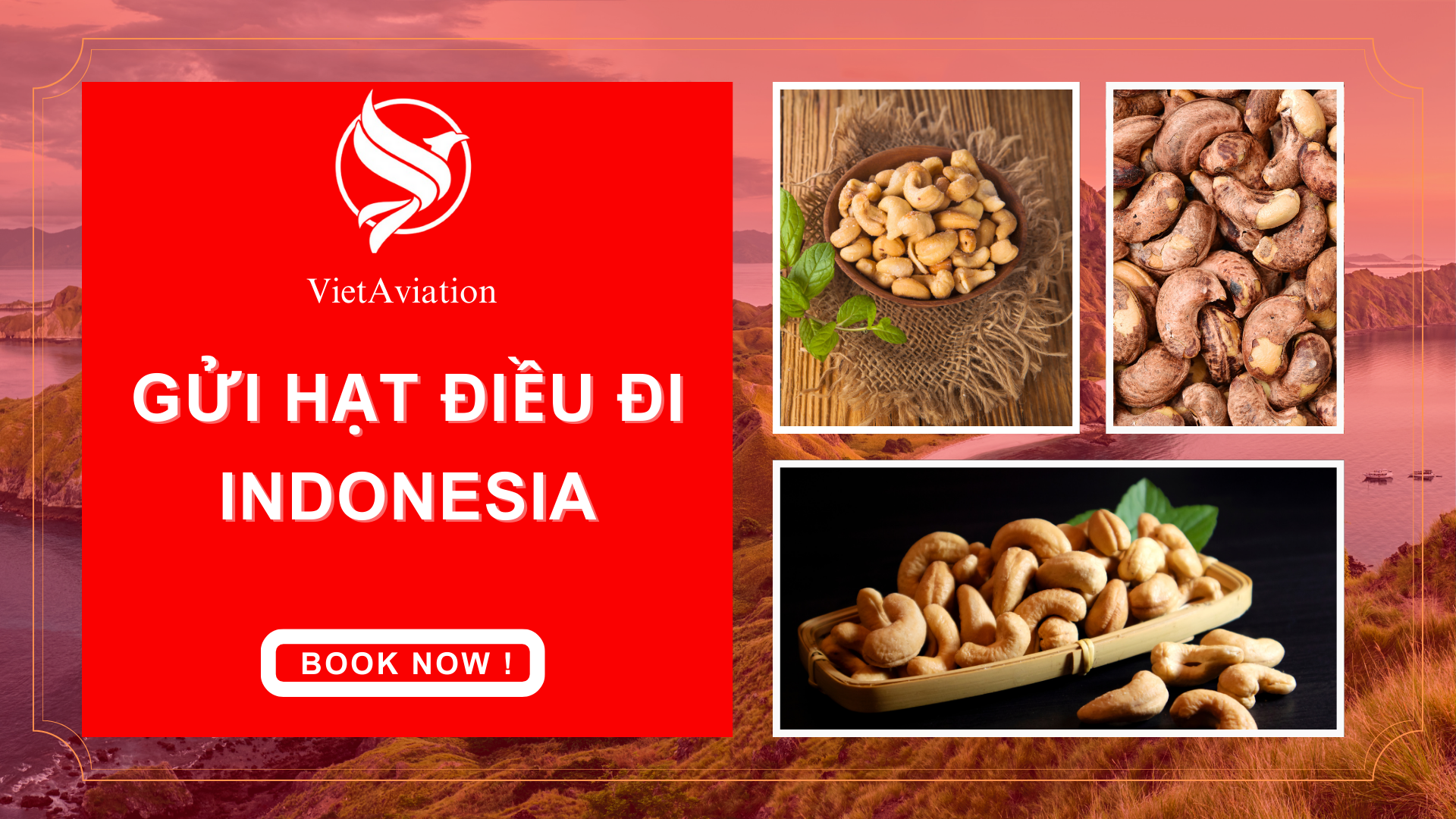 gửi hạt điều đi indonesia