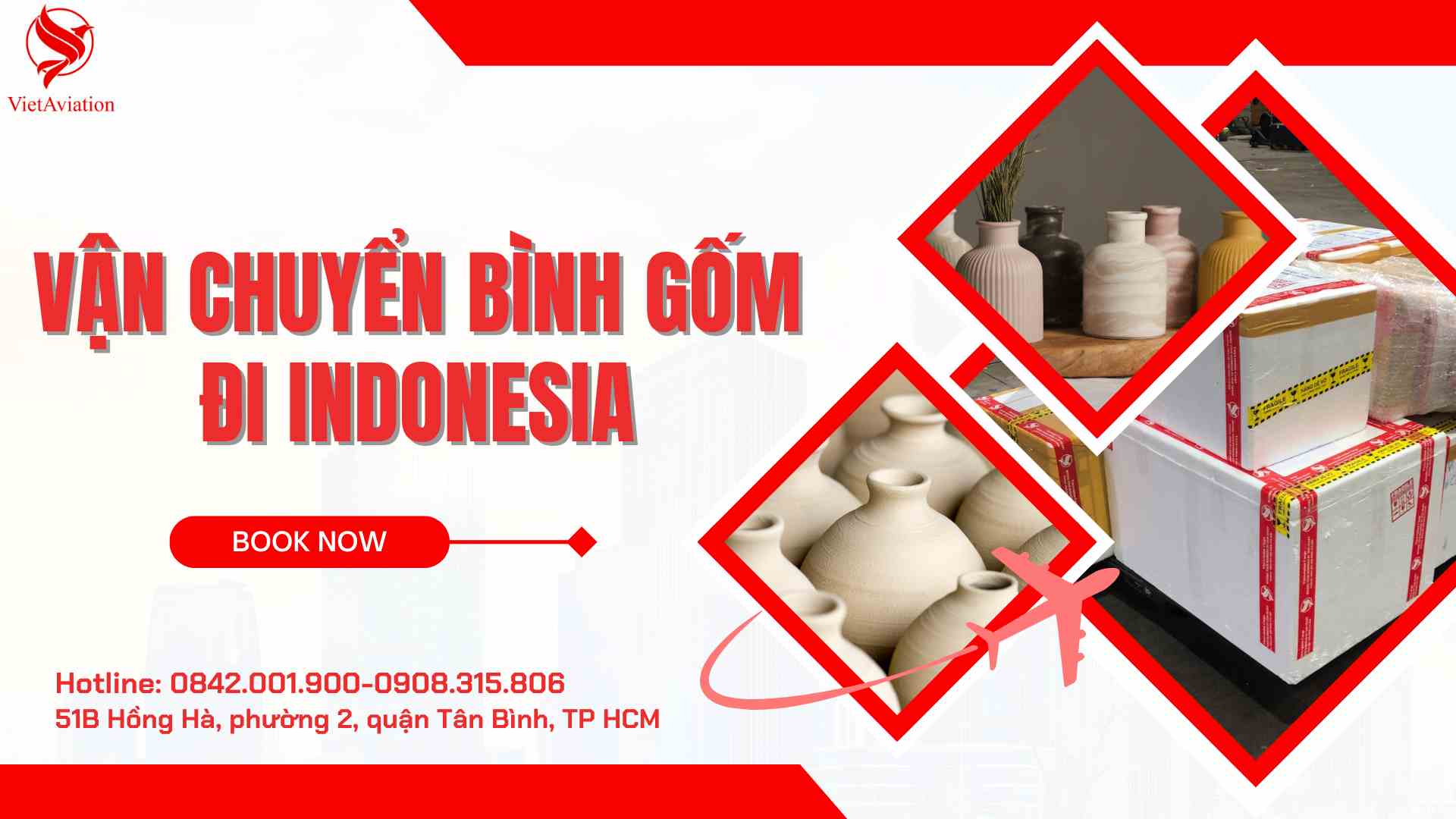 Vận chuyển bình gốm đi Indonesia