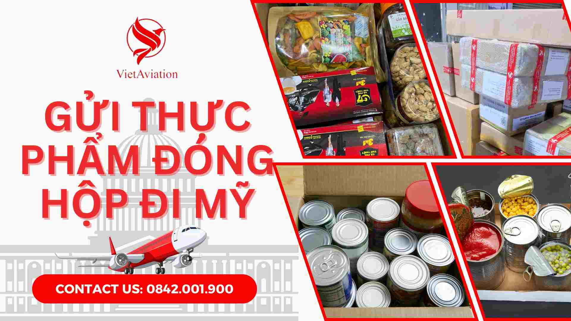 Gửi thực phẩm đóng hộp đi Mỹ