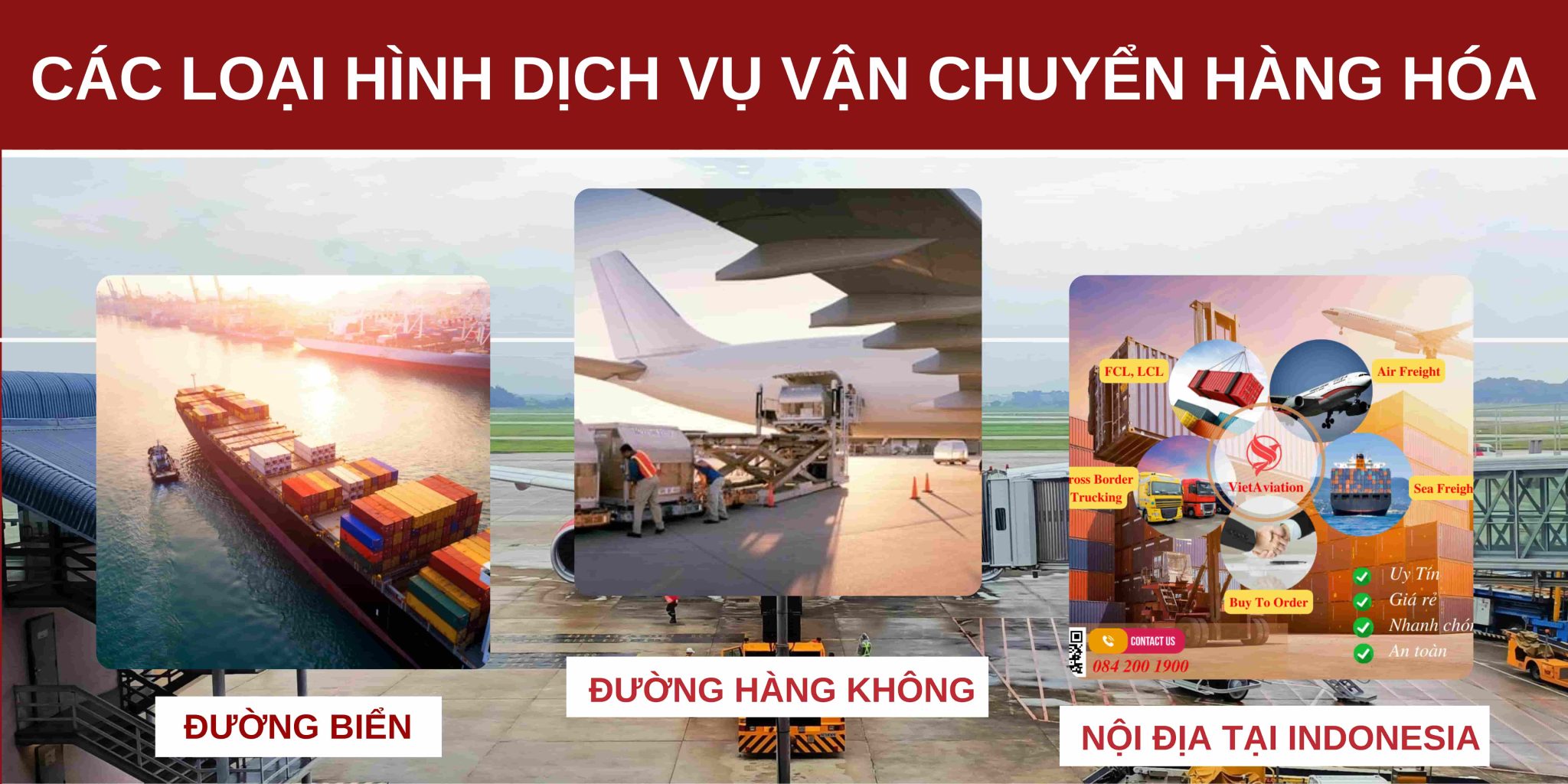 Các loại hình vận chuyển hàng đi Indonesia