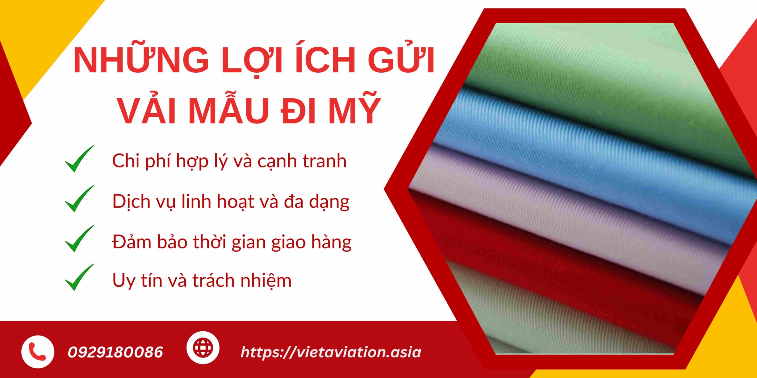 Những lợi ích nổi bật khi gửi vải mẫu đi Mỹ cùng VietAviation