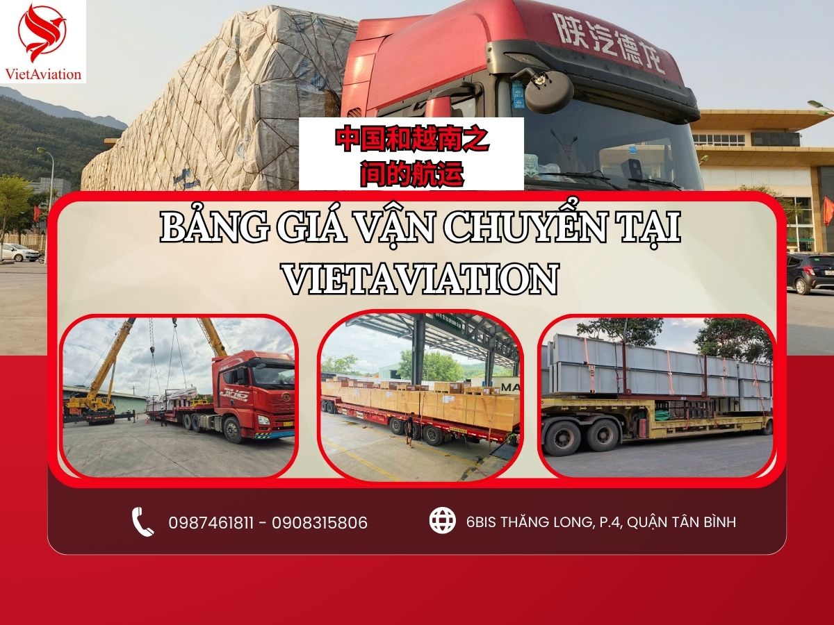 Bảng giá vận chuyển hàng tại VietAviation