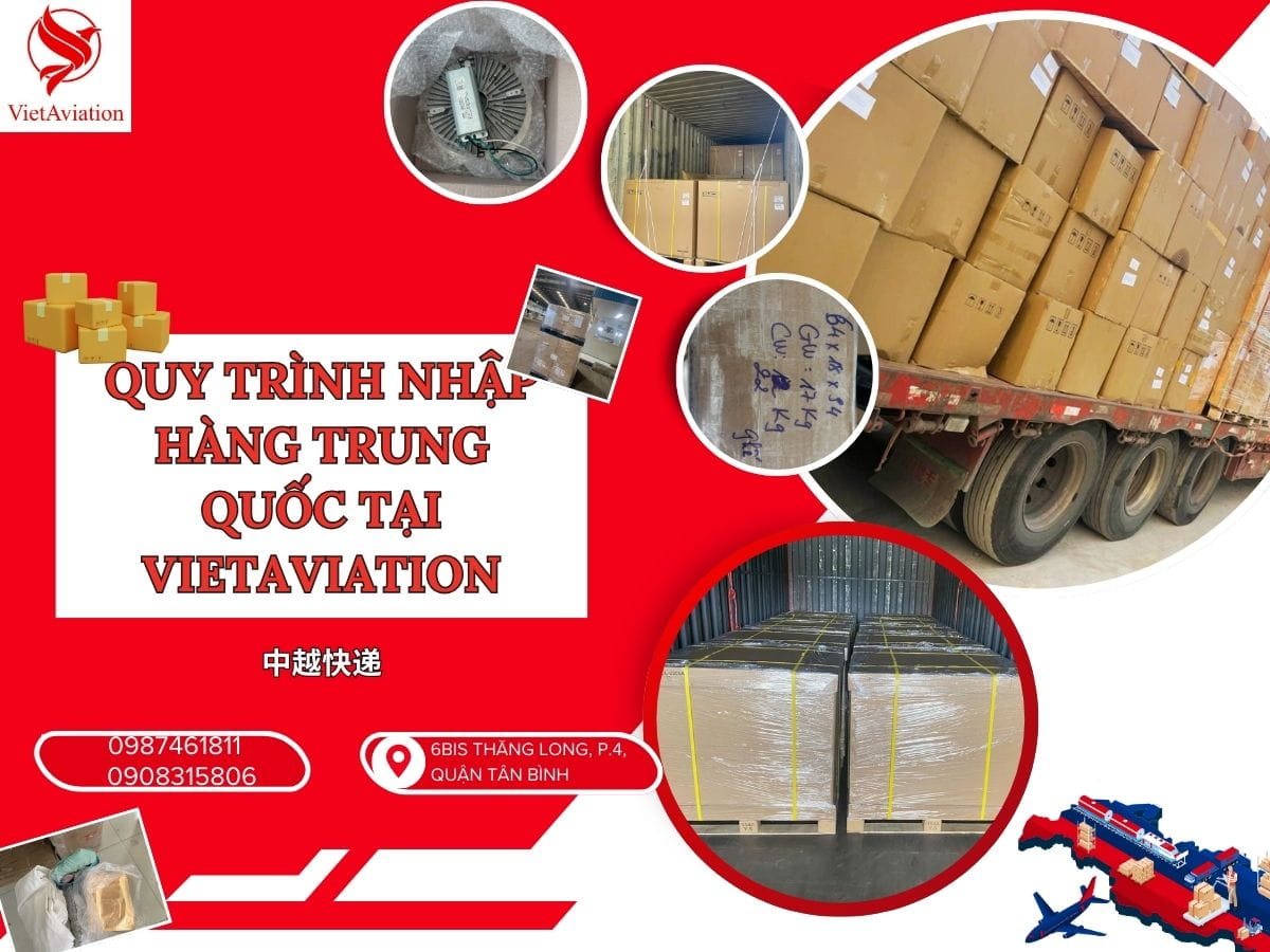 Quy trình nhập hàng nhanh từ Trung Quốc tại VietAviation