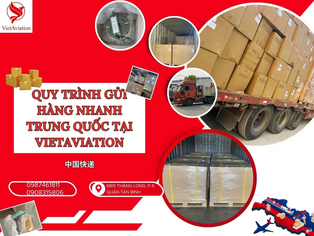 Quy trình chuyển phát nhanh đi Trung Quốc tại VietAviation