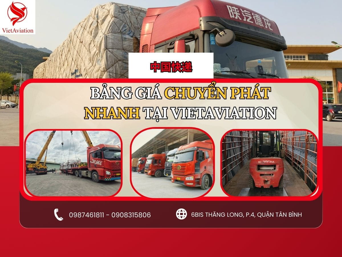 Bảng giá chuyển phát nhanh từ Việt Nam sang Trung Quốc
