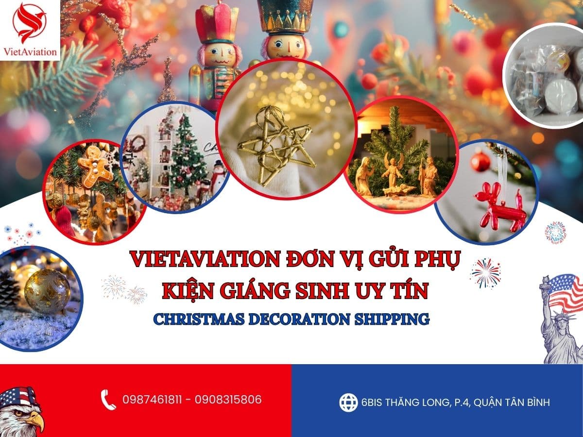 VietAviation đơn vị gửi phụ kiện Giáng Sinh uy tín
