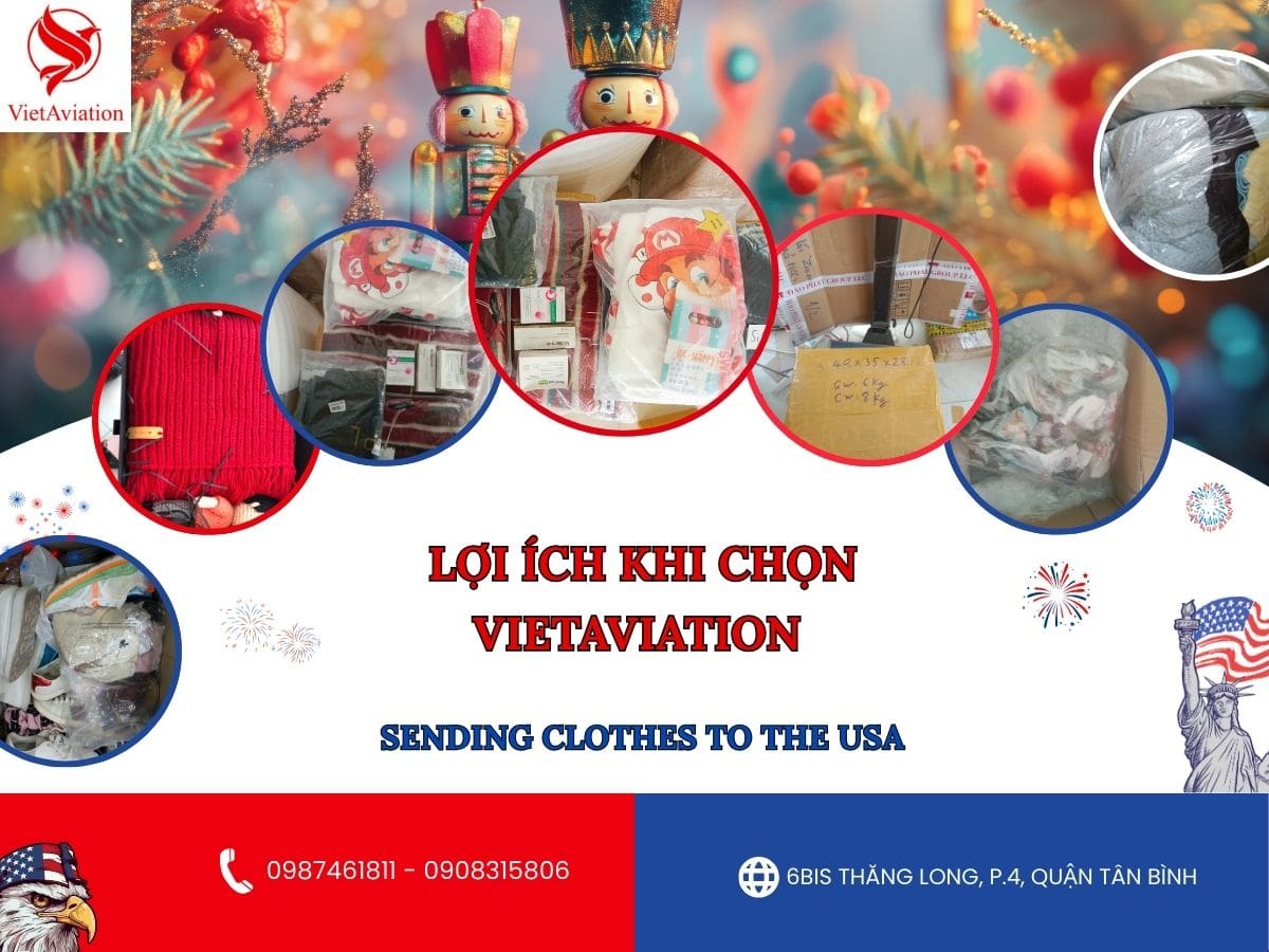 Lợi ích khi gửi hàng quần áo sang Mỹ tại VietAviation