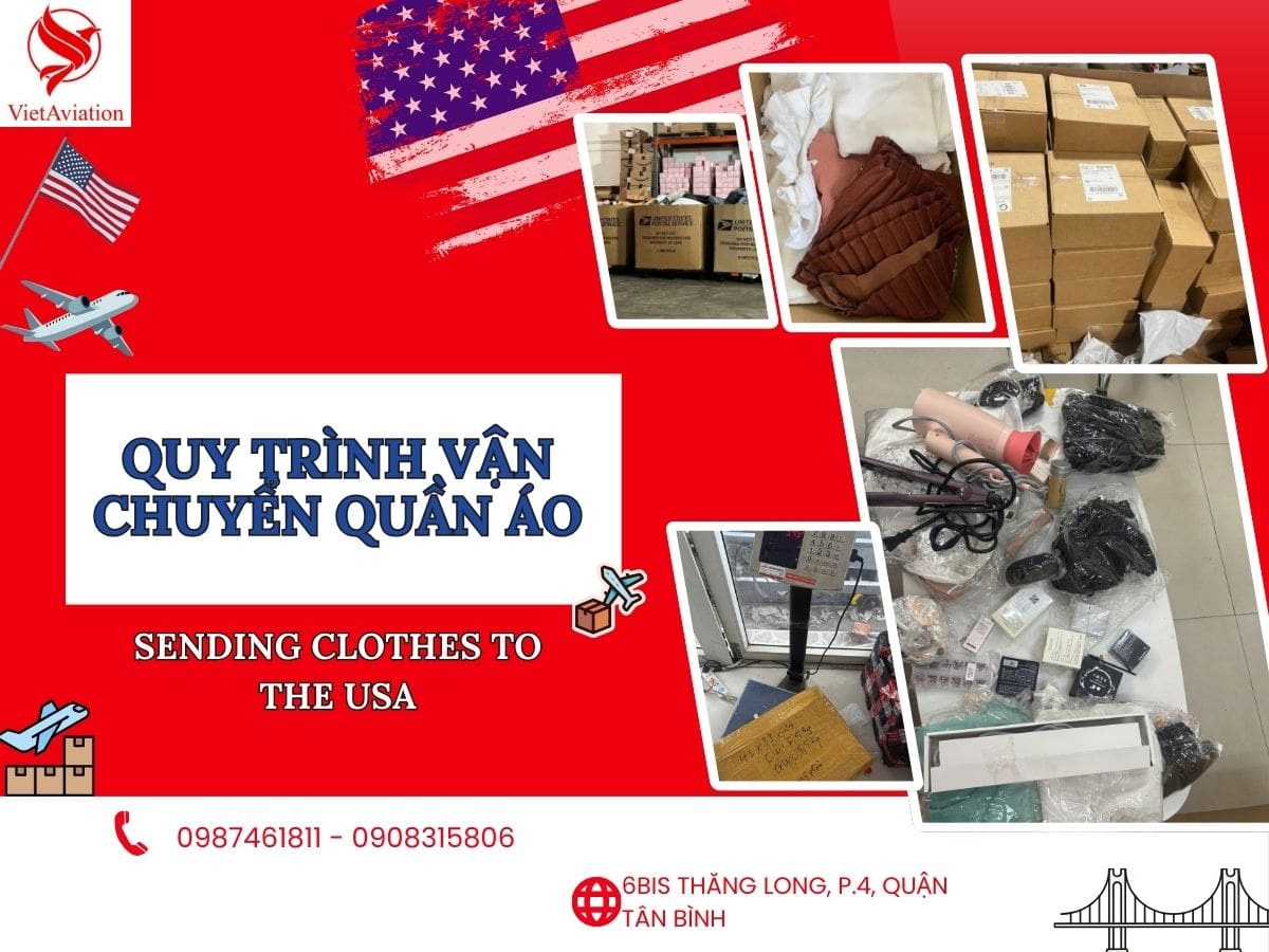 Quy trình quần áo được gửi đi Mỹ tại VietAviation