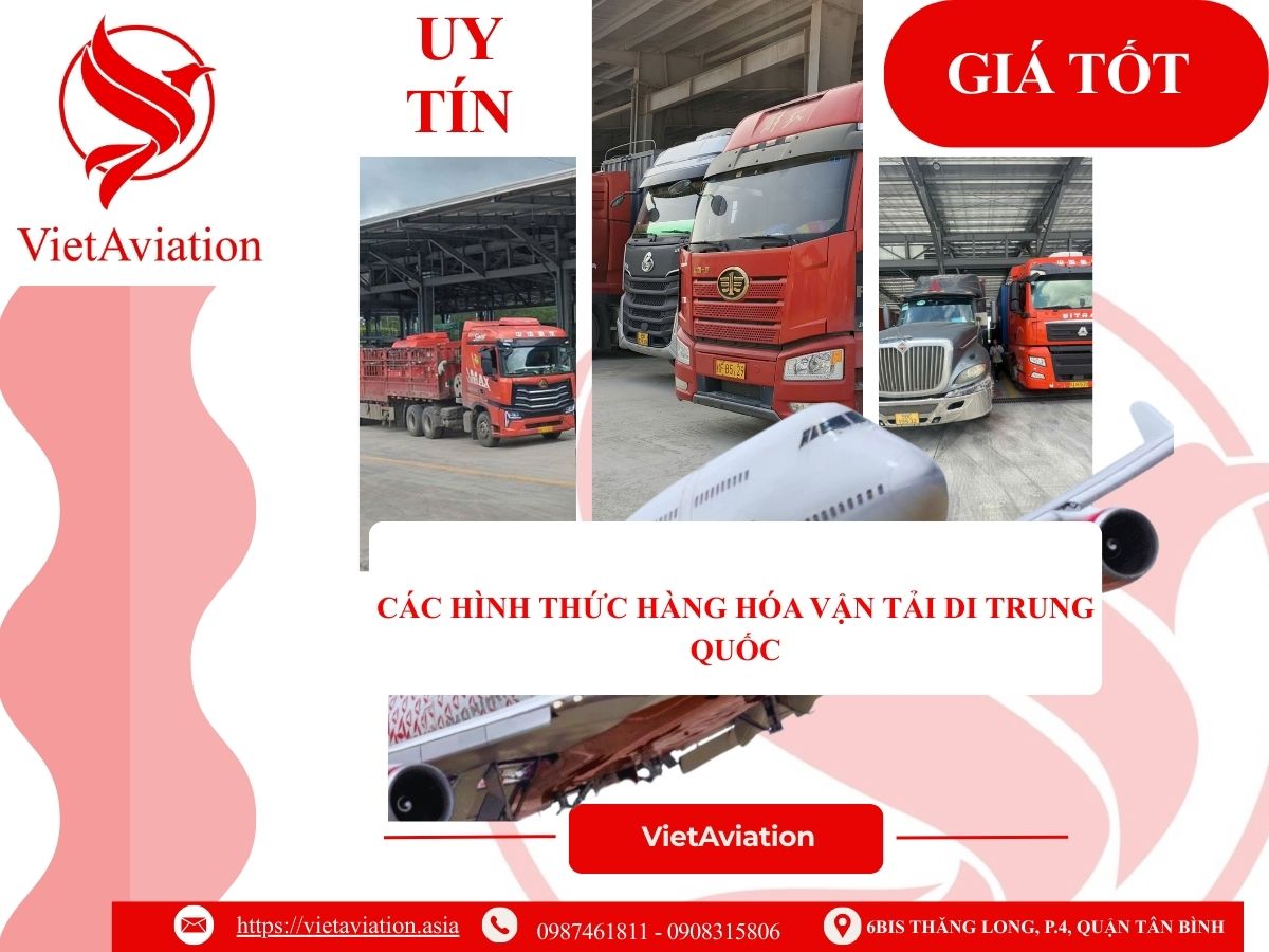 Các hình thức hàng hóa vận tải đi Trung Quốc