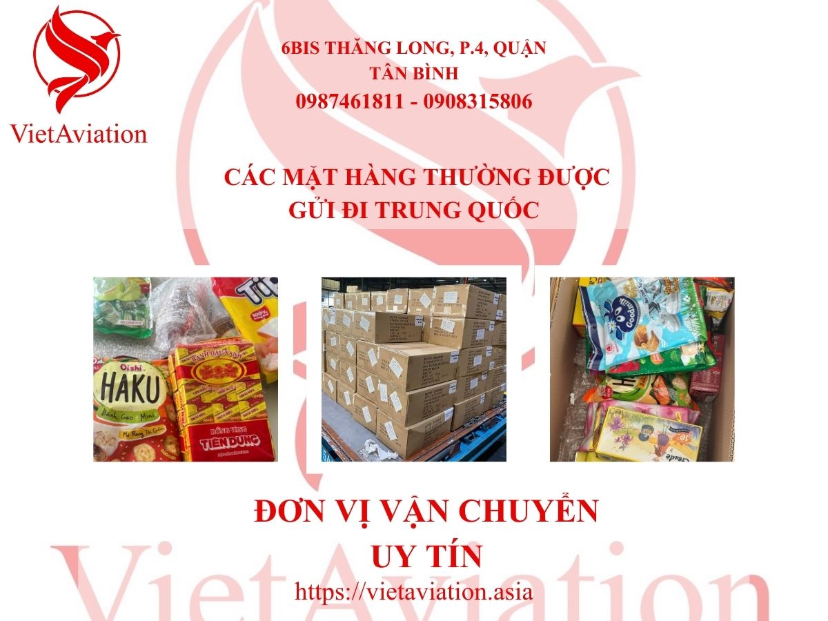 Các mặt hàng thường được gửi đi Trung Quốc