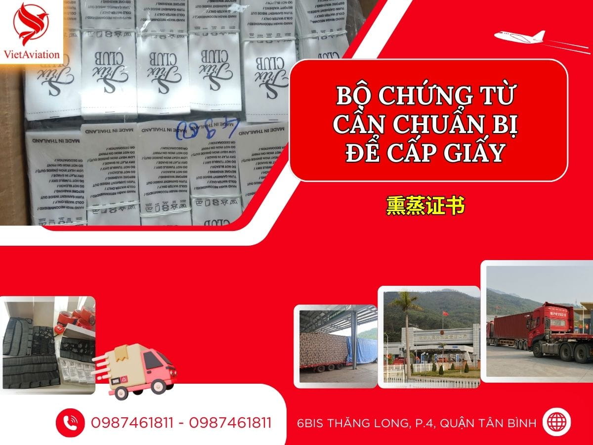Bộ chứng từ cần để được cấp chứng nhận khử trùng