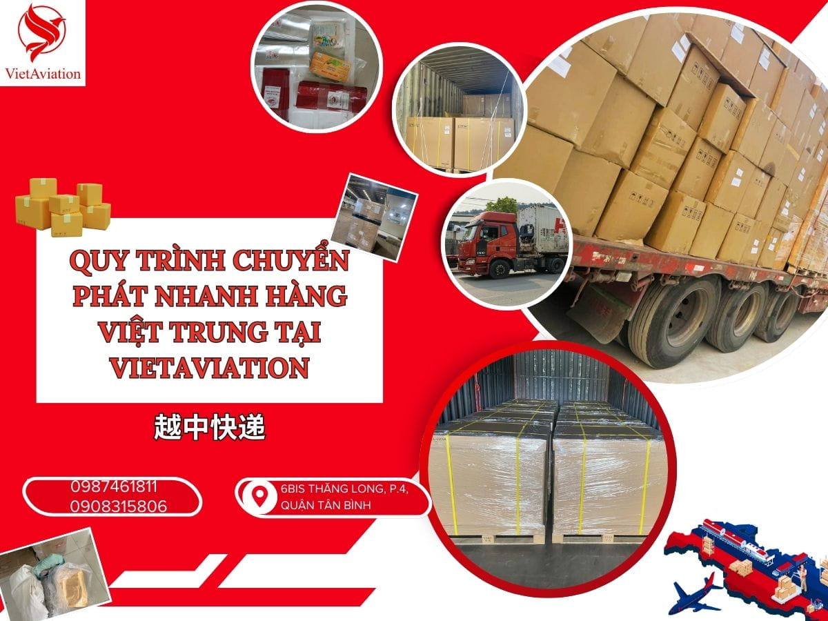 Quy trình chuyển phát nhanh từ Việt Nam sang Trung Quốc mới nhất tại VietAviation