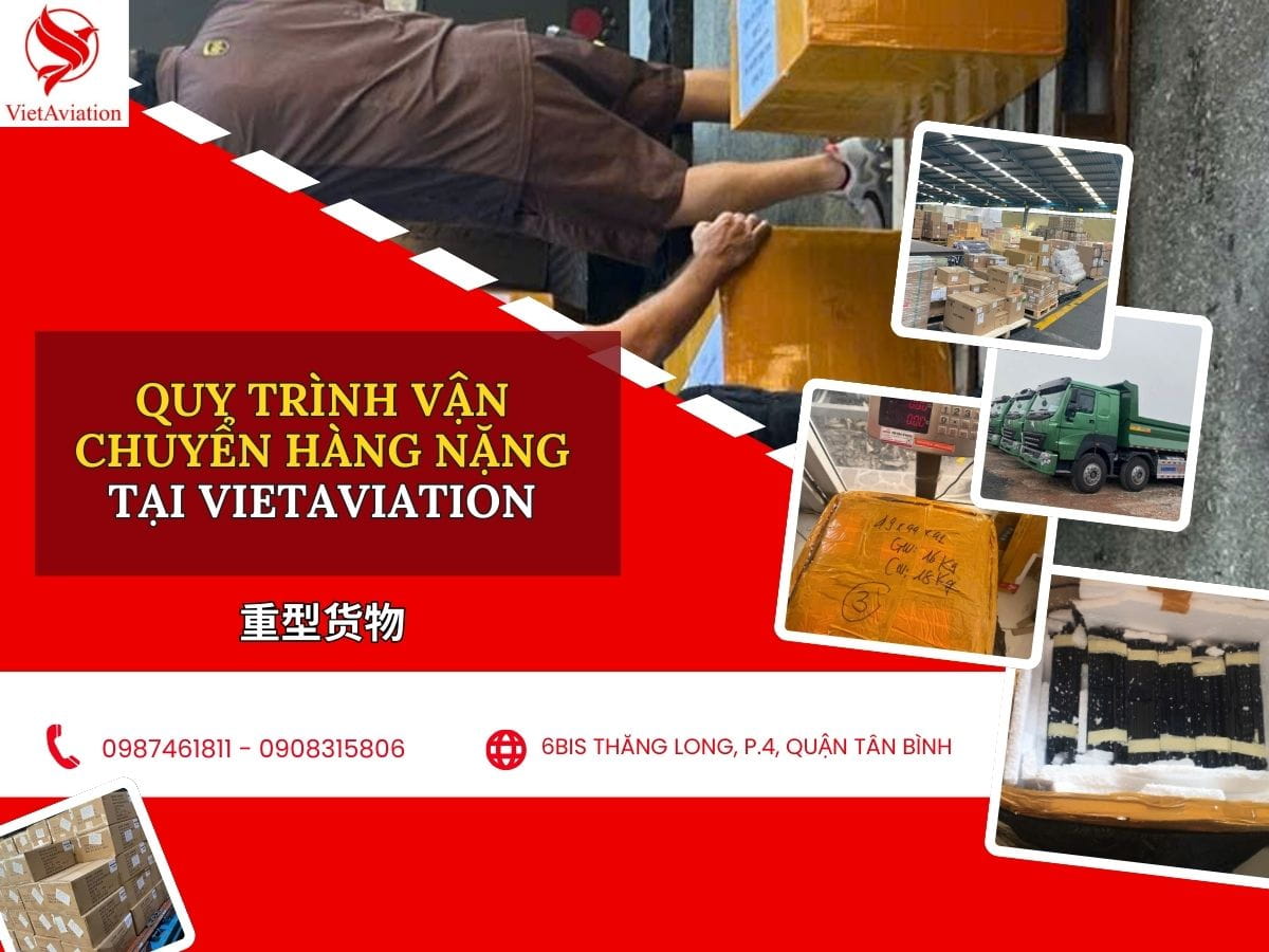 Quy trình gửi hàng nặng tại VietAviation