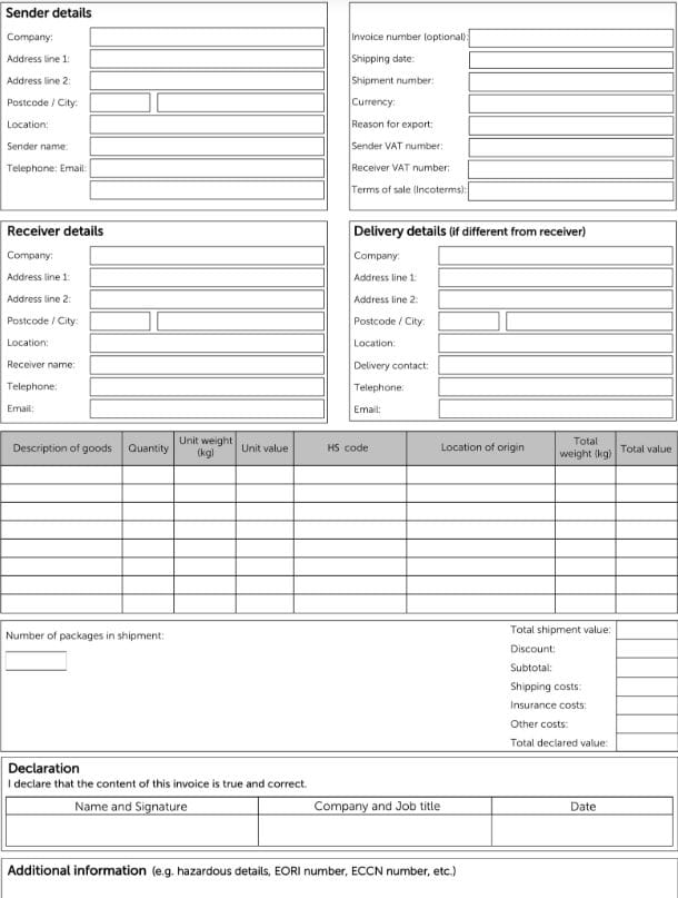 Mẫu hóa đơn trong thương mại mới nhất hiện nay