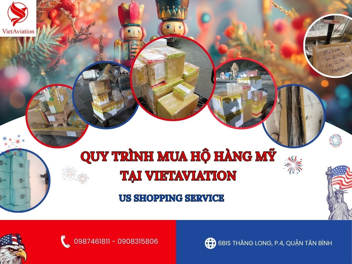 Quy trình mua hộ hàng Mỹ tại VietAviation