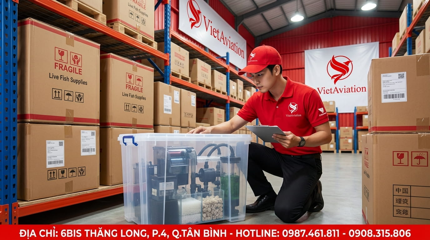 Quy trình nhập phụ kiện cá cảnh từ Trung Quốc tại VietAviation