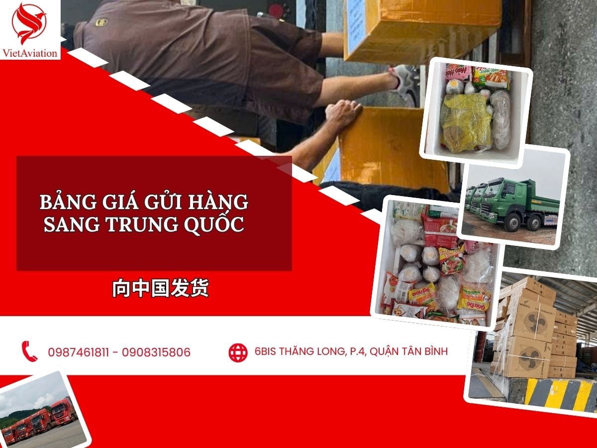 Bảng giá gửi hàng từ Việt Nam sang Trung Quốc
