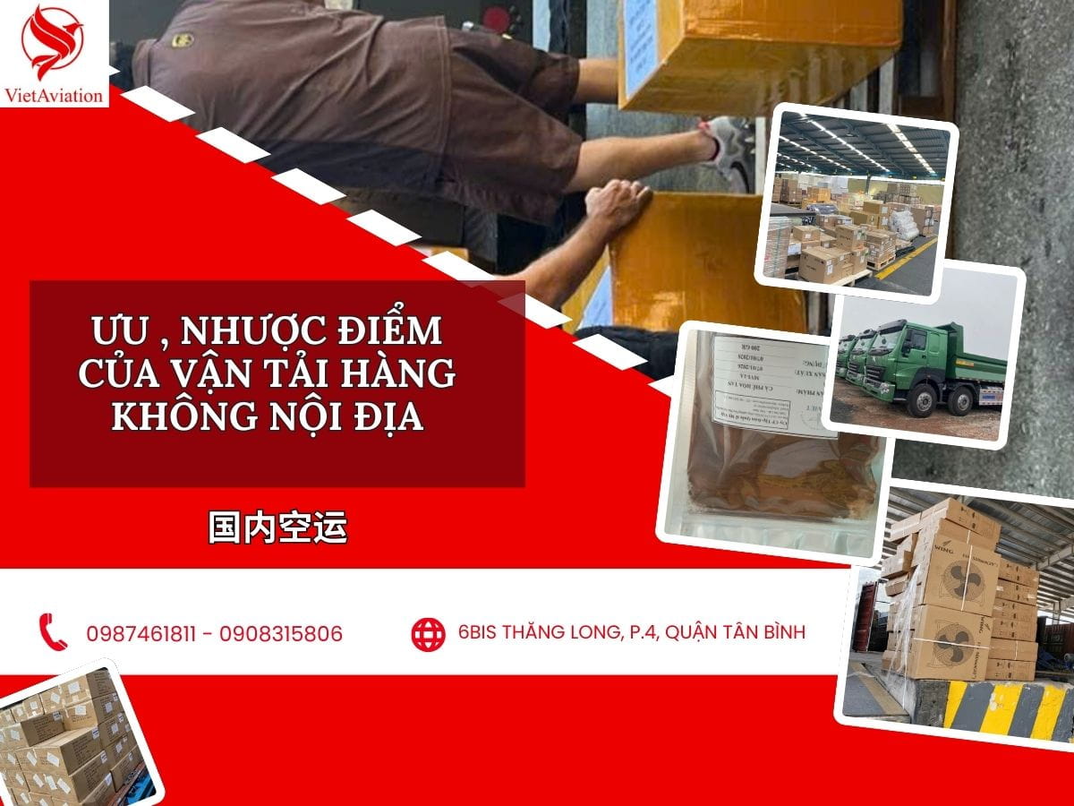 Ưu nhược điểm của vận chuyển hàng không nội địa