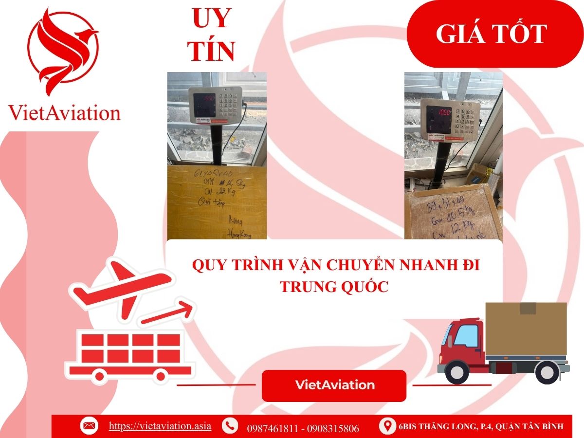 Quy trình vận chuyển nhanh đi Trung Quốc