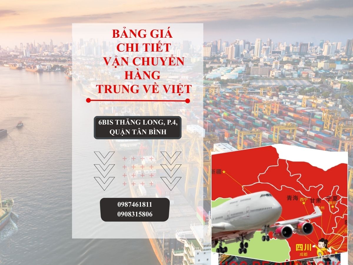 Bảng giá chi tiết vận chuyển hàng Trung về Việt