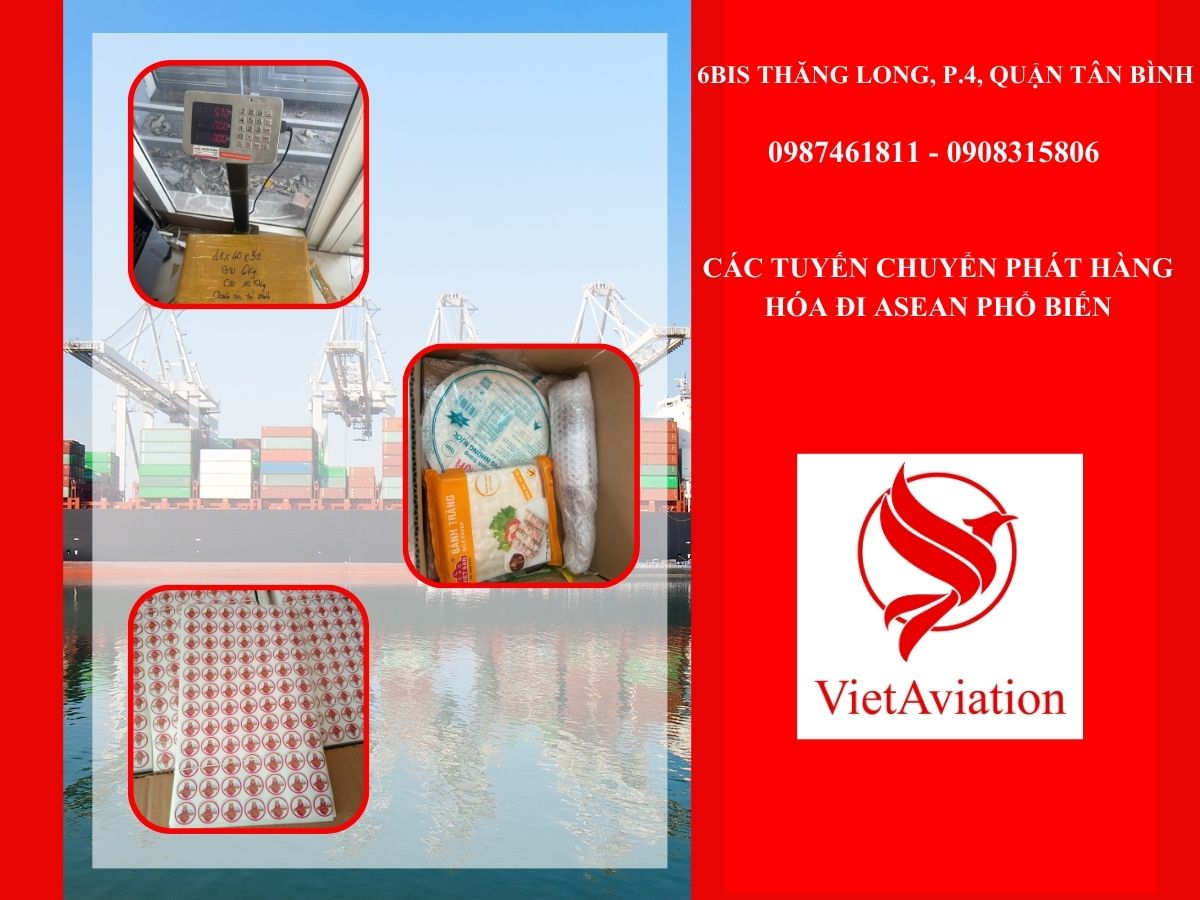 Các tuyến chuyển phát hàng hóa đi ASEAN phổ biến
