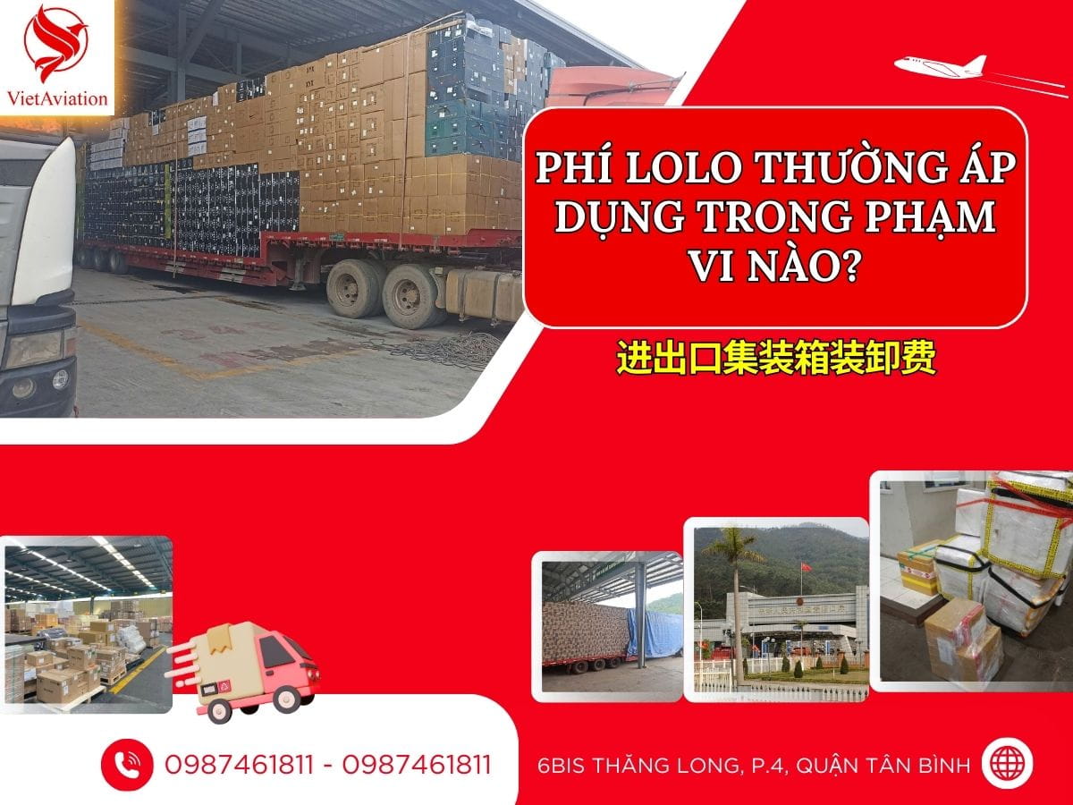 Phạm vi sử dụng phí nâng hạ container khi tham gian vận chuyển