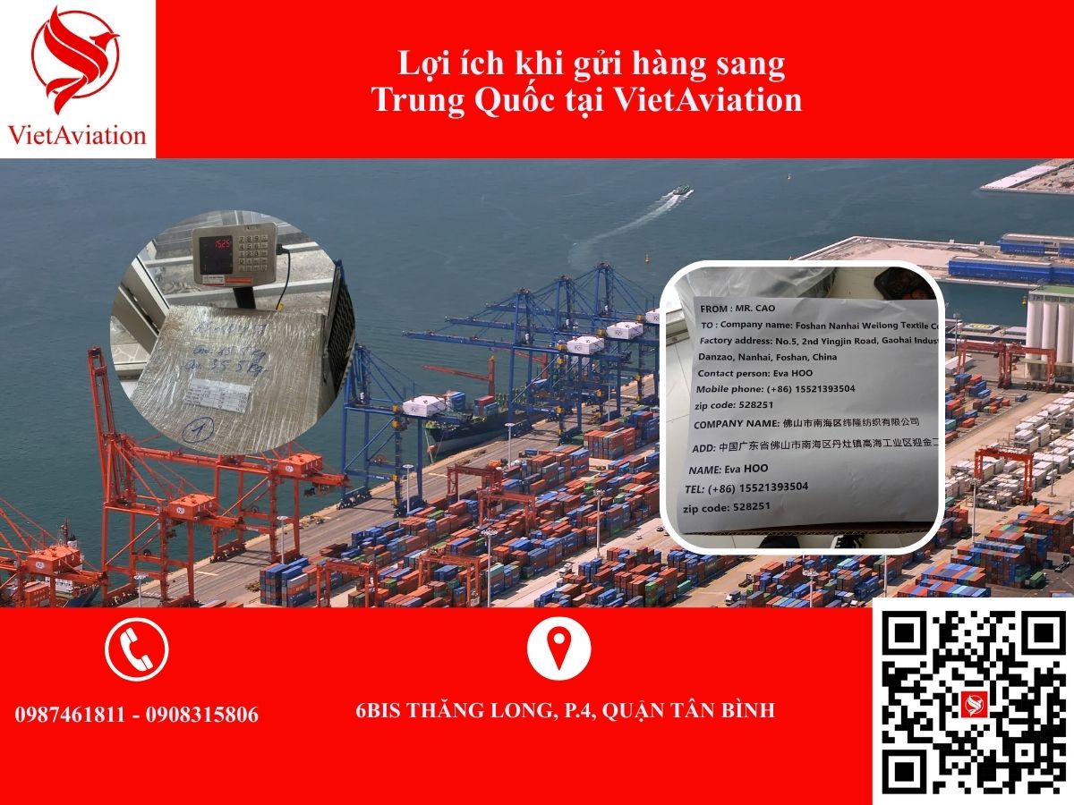 Lợi ích khi gửi hàng sang Trung Quốc tại VietAviation 
