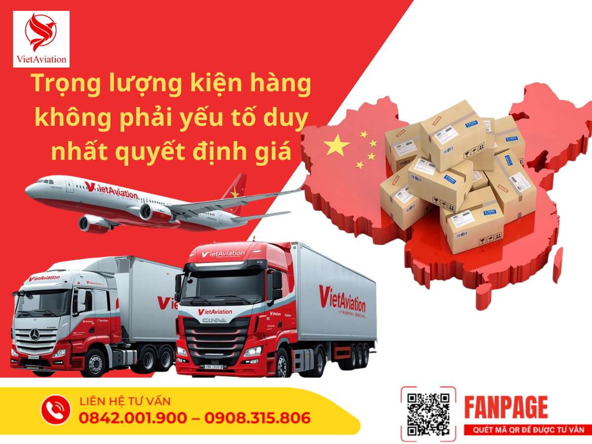 Trọng lượng kiện hàng không phải yếu tố quyết định