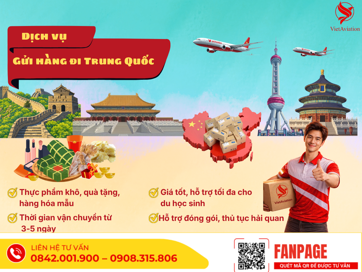 Gửi hàng đi Trung Quốc uy tín tại VietAviation 2026