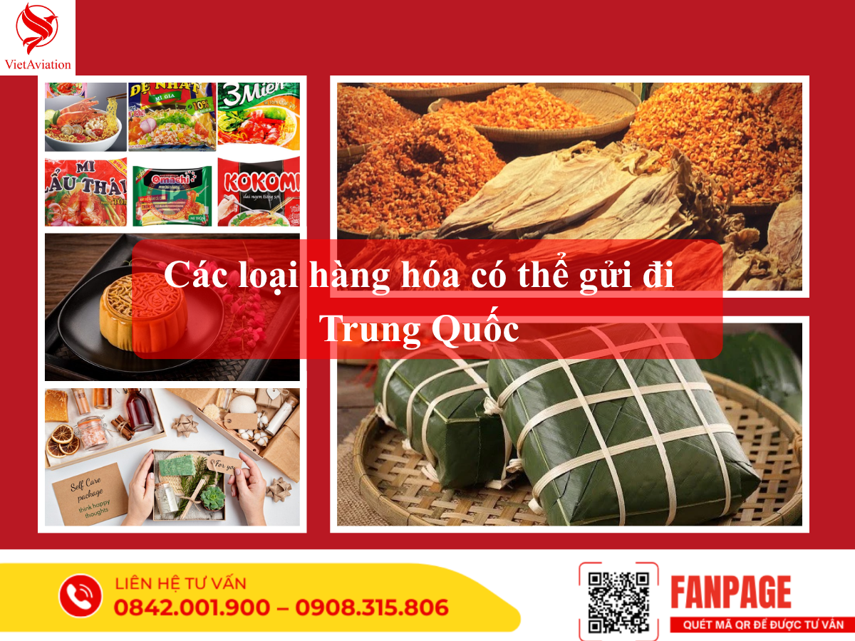 Các loại hàng hóa có thể gửi đi Trung Quốc