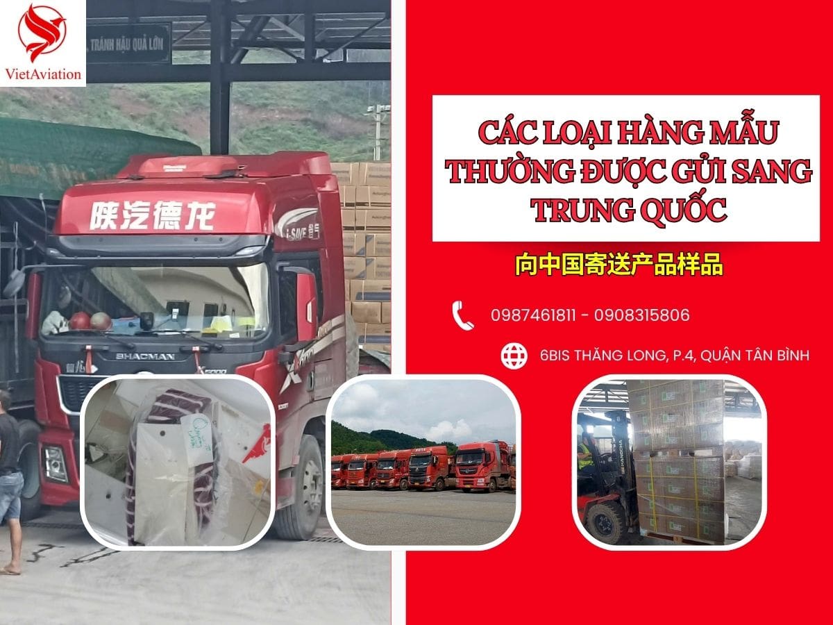 Các loại hàng mẫu thường được gửi đi Trung Quốc 2026
