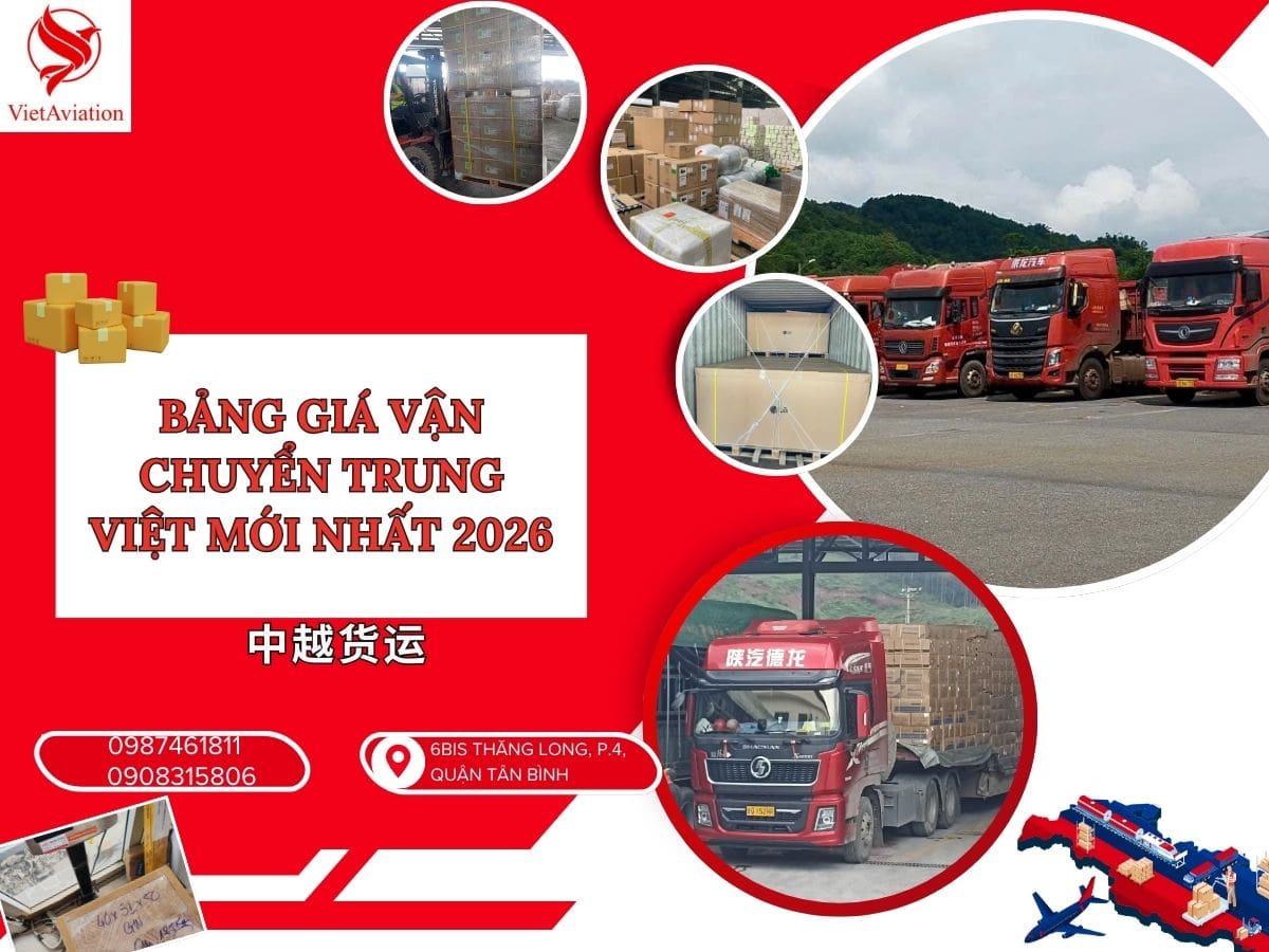 Bảng giá vận chuyển hàng hóa Trung Quốc Việt Nam mới nhất