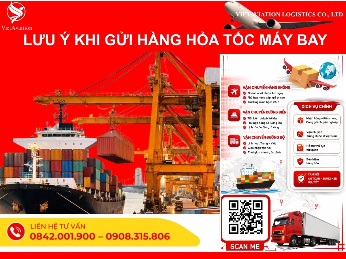 Lưu ý khi gửi hàng hỏa tốc máy bay