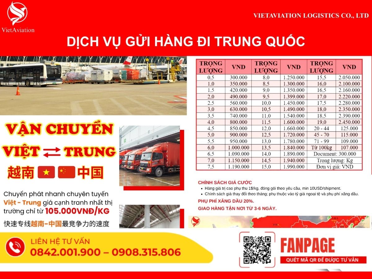 Gửi hàng đi Trung Quốc tại TPHCM